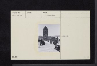 Peebles, Neidpath Road, St Andrew's Church, NT24SW 25, Ordnance Survey index card, Recto