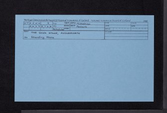The Gowk Stane, Auchencorth, NT25NW 3, Ordnance Survey index card, Recto