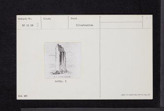 The Gowk Stane, Auchencorth, NT25NW 3, Ordnance Survey index card, Recto