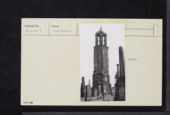 Penicuik, St Kentigern's Church And Churchyard, NT25NW 9, Ordnance Survey index card, page number 1, Recto