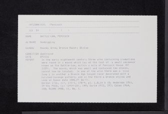 Battle-Law, Penicuik, NT25NW 14, Ordnance Survey index card, Recto