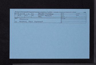 Penicuik, NT25NW 16, Ordnance Survey index card, Recto