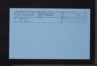 Kingside, NT25NW 21, Ordnance Survey index card, Recto