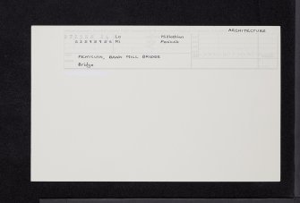Penicuik, Bank Mill Bridge, NT25NW 24, Ordnance Survey index card, Recto