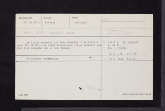 Lamancha, NT25SW 4, Ordnance Survey index card, Recto