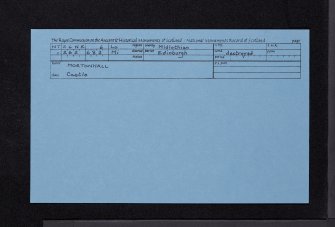 Edinburgh, Mortonhall, NT26NE 6, Ordnance Survey index card, Recto