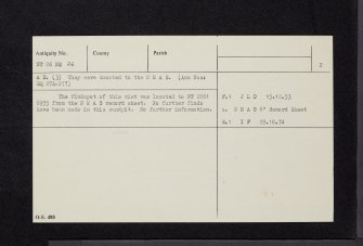 Moredun, NT26NE 26, Ordnance Survey index card, page number 2, Verso