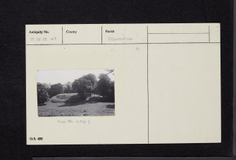 Mavisbank House, NT26NE 43, Ordnance Survey index card, Recto