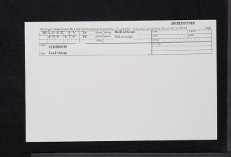 Gilmerton, Coal Bing, NT26NE 64, Ordnance Survey index card, Recto