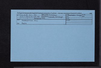 Caerketton Hill, NT26NW 21, Ordnance Survey index card, Recto