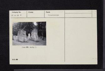 Roslin, St Matthew's Church And War Memorial, NT26SE 8, Ordnance Survey index card, Recto