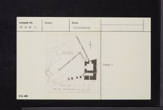 Hawthornden Castle, NT26SE 13, Ordnance Survey index card, Recto