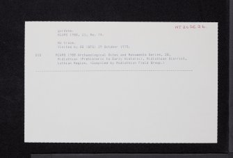 Roslin, NT26SE 26, Ordnance Survey index card, Recto