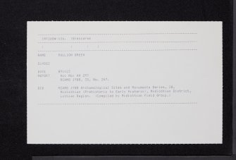 Rullion Green, NT26SW 36, Ordnance Survey index card, Recto
