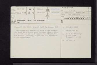 Edinburgh, The Kintour, NT27NE 35, Ordnance Survey index card, page number 1, Recto