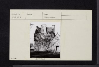 Edinburgh, Cramond Road South, Lauriston Castle, NT27NW 1, Ordnance Survey index card, Recto