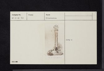 Edinburgh, Canongate, Burgh Cross, NT27SE 30, Ordnance Survey index card, Recto