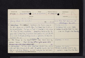 Edinburgh, Grange Loan, Grange House, NT27SE 79, Ordnance Survey index card, Recto