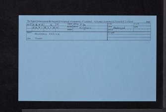 Glammis Castle, NT28NE 6, Ordnance Survey index card, Recto