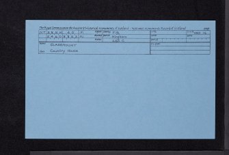 Glassmount House, NT28NW 40, Ordnance Survey index card, Recto