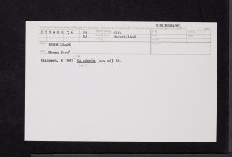 Burntisland, NT28NW 76, Ordnance Survey index card, Recto