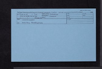 Forth Defences, Middle, Inchmickery Battery, NT28SW 1, Ordnance Survey index card, Recto