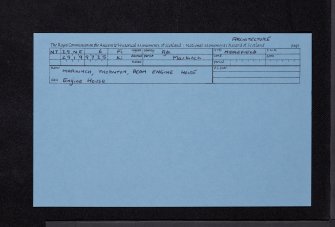 Thornton, Middlefield Beam Engine House, NT29NE 6, Ordnance Survey index card, Recto