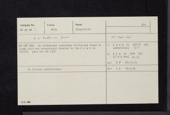 Cluny Muir, NT29NW 5, Ordnance Survey index card, Recto