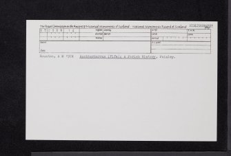 Auchterderran Manse, NT29NW 14, Ordnance Survey index card, Recto