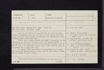 Abbotshall, NT29SE 5, Ordnance Survey index card, page number 1, Recto