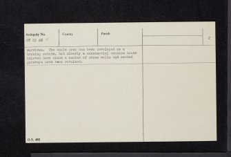 Abbotshall, NT29SE 5, Ordnance Survey index card, page number 2, Verso