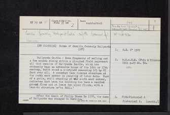 Camilla, NT29SW 5, Ordnance Survey index card, page number 1, Recto