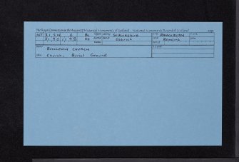 Buccleuch Church, NT31SW 6, Ordnance Survey index card, Recto