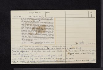 Warrior's Rest, NT32NE 1, Ordnance Survey index card, page number 2, Verso