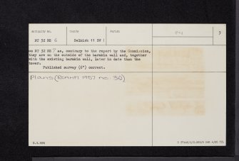 Kirkhope Tower, NT32NE 6, Ordnance Survey index card, page number 3, Recto