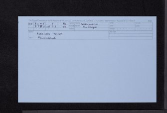 Kirkhope Tower, NT32NE 7, Ordnance Survey index card, Recto