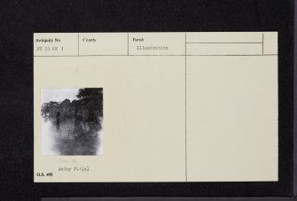 Nether Horsburgh Castle, NT33NW 1, Ordnance Survey index card, Recto