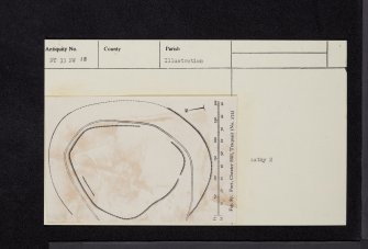 Traquair, Chester Hill, NT33NW 18, Ordnance Survey index card, Recto