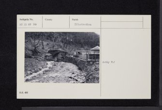 Innerleithen, Old Bridge, NT33NW 30, Ordnance Survey index card, Recto