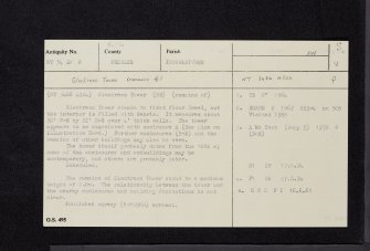 Glentress Tower, NT34SW 2, Ordnance Survey index card, Recto