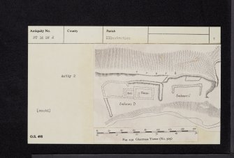 Glentress Tower, NT34SW 2, Ordnance Survey index card, page number 1, Recto