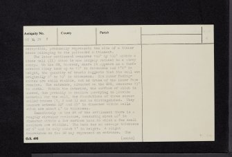 Hillside Knowe, NT34SW 3, Ordnance Survey index card, page number 2, Recto