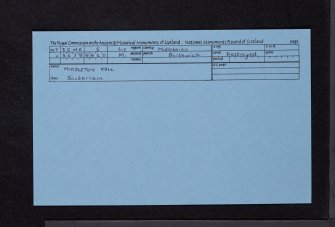 Middleton Hall, NT35NE 5, Ordnance Survey index card, Recto