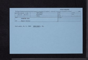 Sowburn Rig, NT35NW 19, Ordnance Survey index card, Recto