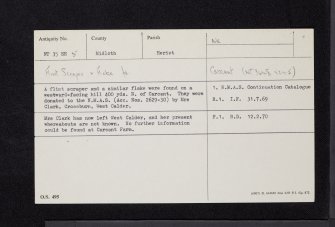 Carcant, NT35SE 5, Ordnance Survey index card, Recto