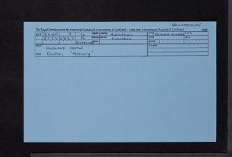 Cousland Castle, NT36NE 9, Ordnance Survey index card, Recto
