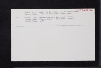 Pardivan, NT36NE 22, Ordnance Survey index card, Recto