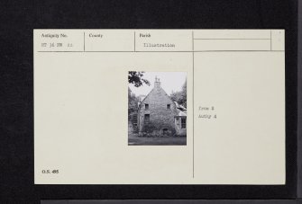 Newbattle Abbey, Archbishop Leighton's House, NT36NW 22, Ordnance Survey index card, Recto