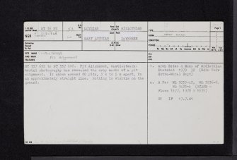 Castlesteads, NT36NW 53, Ordnance Survey index card, page number 1, Recto