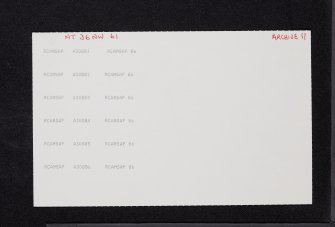 Elginhaugh, NT36NW 61, Ordnance Survey index card, page number 11, Recto